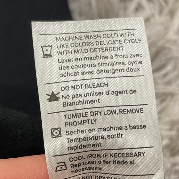 Vince Tie Waist Black Cotton T-Shirt Dress Sz M - Picture 6 of 9